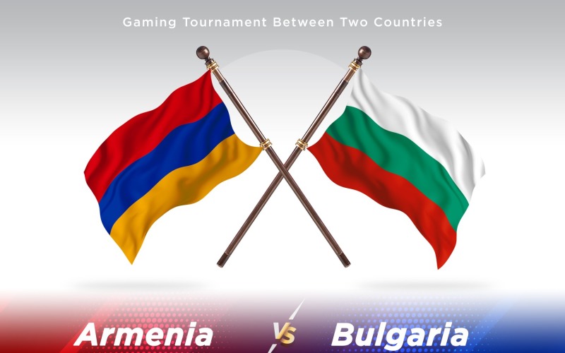 Armenien kontra Bulgarien Två flaggor