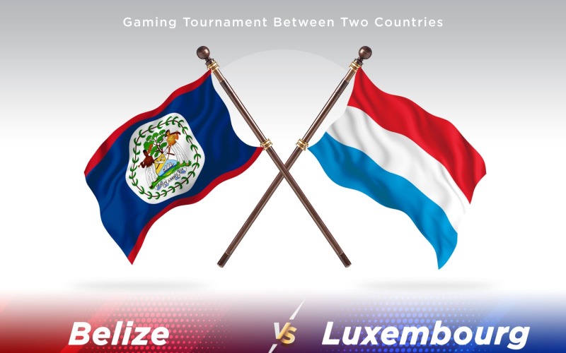 Belize gegen Luxemburg Two Flags