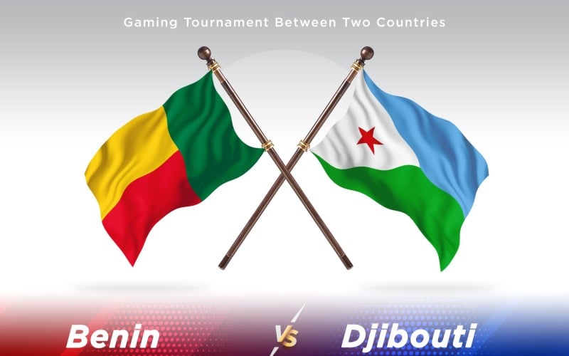 Benin versus Djibouti Two Flags