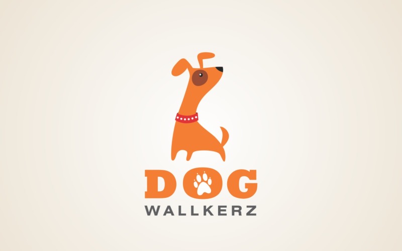Dog Walkerz Logo-Design-Vorlage