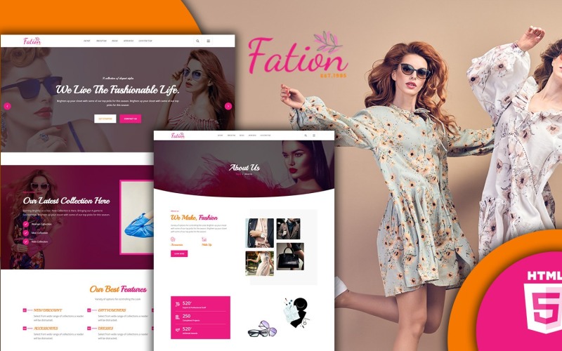 Fation Faison designar HTML5 webbplatsmall