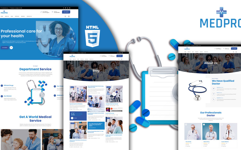 HTML5 шаблон веб-сайта медицинской клиники Medpro