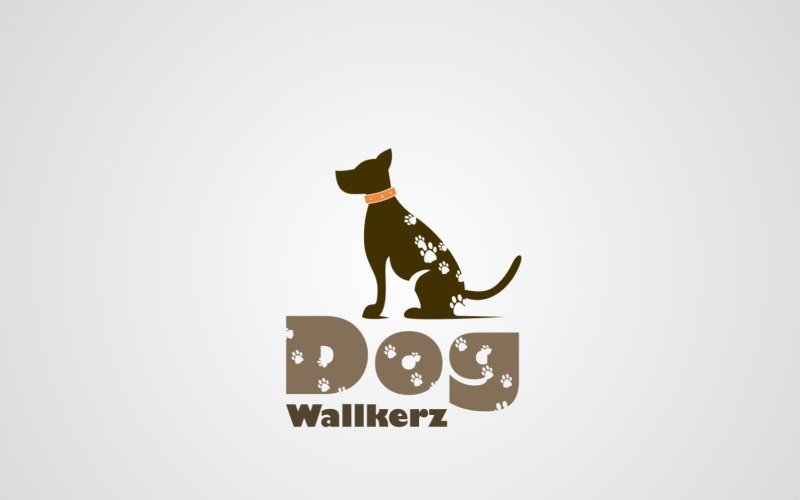 Hund Wallkerz Logo-Design-Vorlage