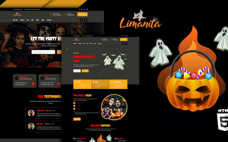 Lumanita Cadılar Bayramı Etkinlikleri HTML5 Web Sitesi Şablonu