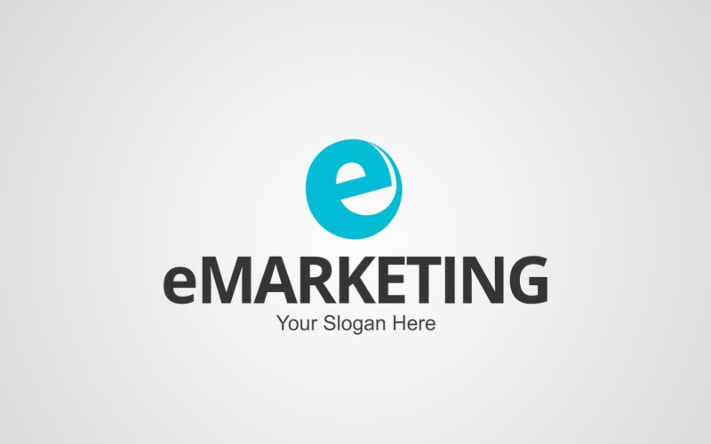 Modèle de conception de logo créatif E Marketing