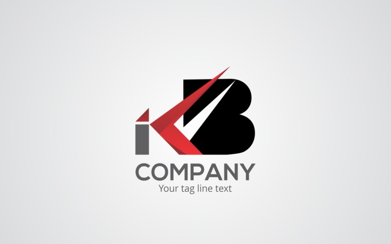 Modelo de design de logotipo de empresa KB