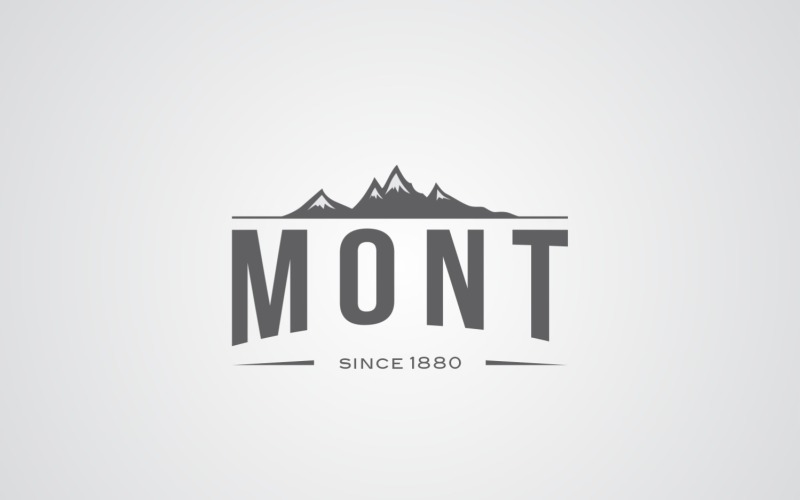 Modelo de design de logotipo Mont