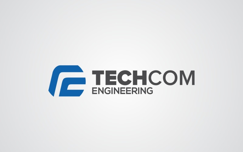 Tech Com Engineering Logo Design Template
