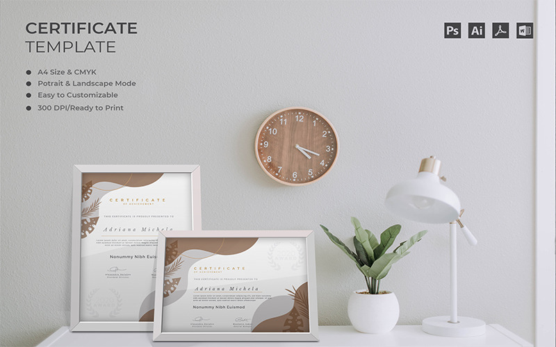 Adriana - Plantilla de certificado
