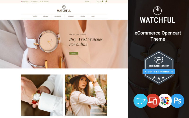 Watchful - Watch Store OpenCart 3-thema