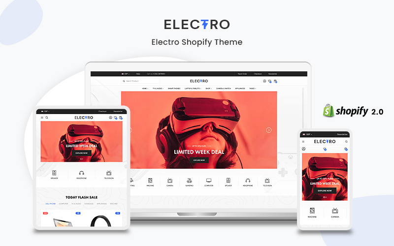 Electro - Das Premium-Shopify-Theme für Elektronik und Gadgets