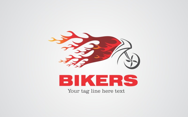 Modello di progettazione del logo aziendale per motociclisti