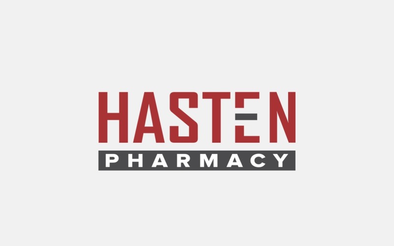 Modelo de design de logotipo de farmácia Hasten
