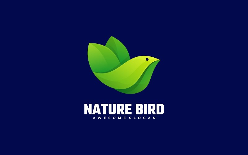 Plantillas de logotipo de gradiente de aves de la naturaleza