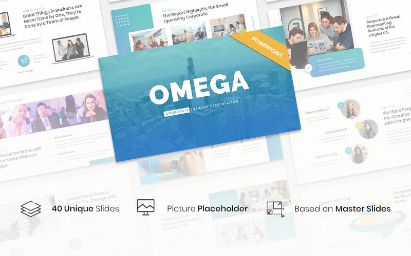 Omega - Corporate Business PowerPoint-Vorlage