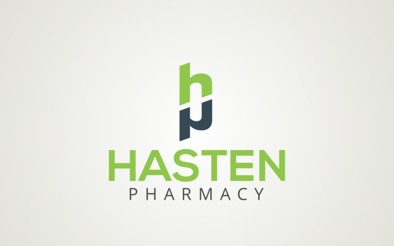 Plantilla de diseño de logotipo corporativo de Hasten Pharmacy