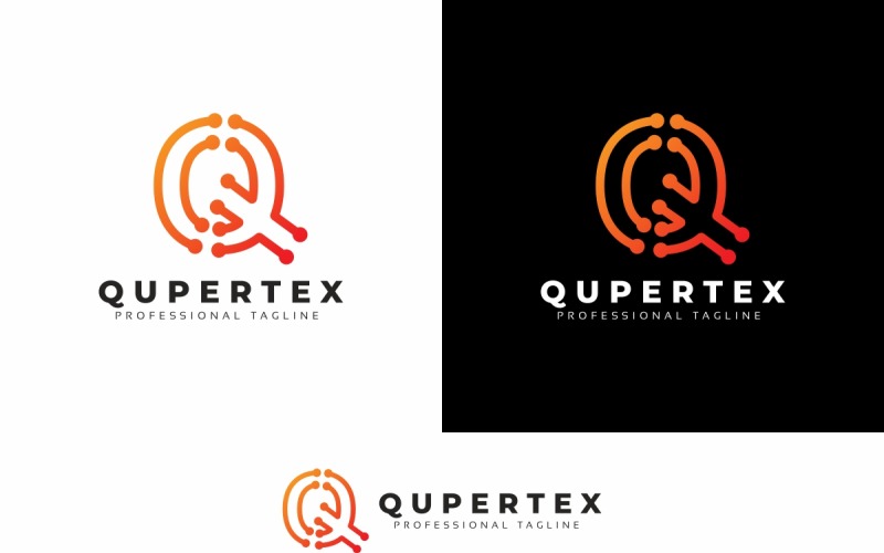 Q Letter Qupertex Logo Template