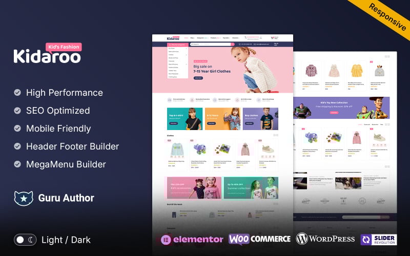 Kidaroo - Crianças e brinquedos Multipurpose Responsive WooCommerce Store