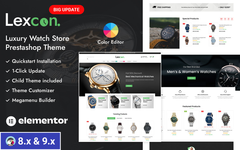 Responzivní téma Lexcon Digital Watch Store Prestashop