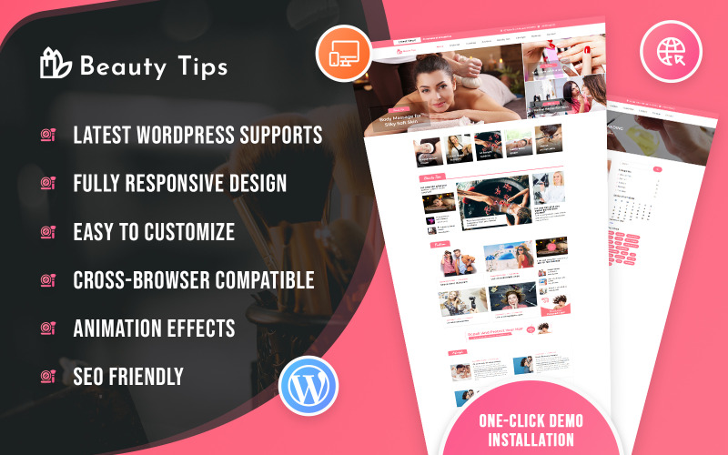 Blog porad kosmetycznych Motyw WordPress