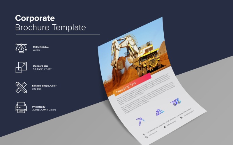 construction company Design brochure Template