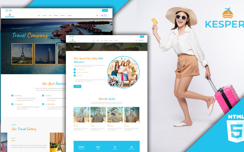 Modèle de site Web HTML5 de l'agence de voyage Kespers