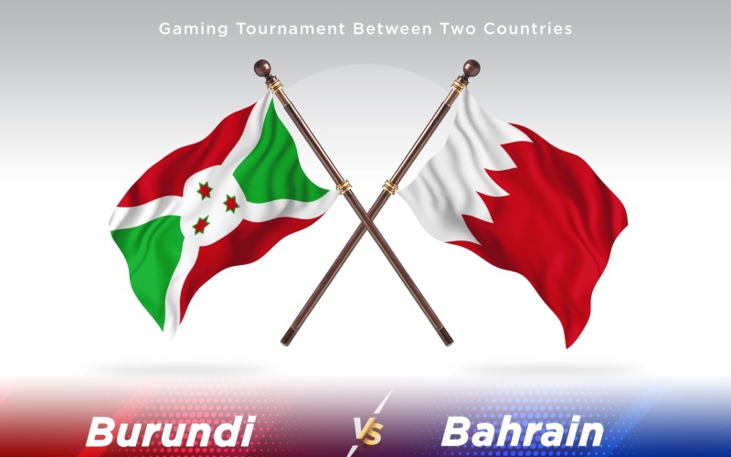 Bosnië versus Bahrein Two Flags