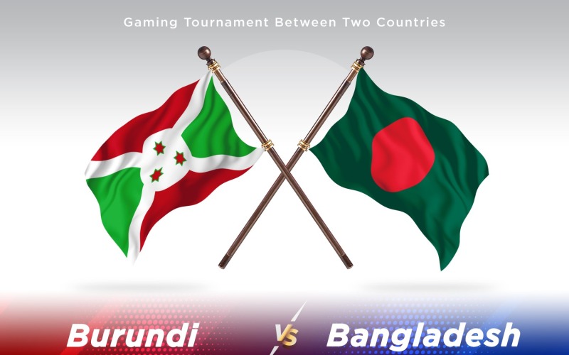 Bosnien kontra Bangladesh Två flaggor