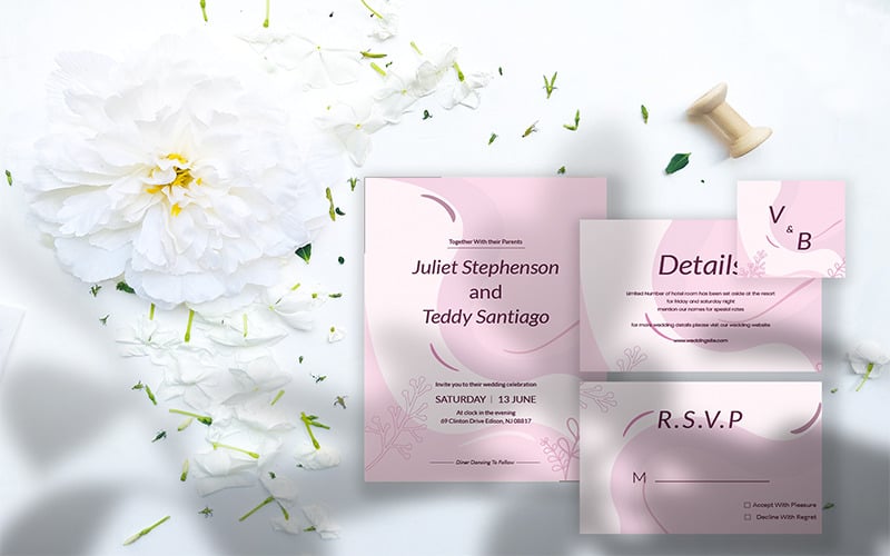 Ensemble de mariage Teddy Santiago - Faire-part