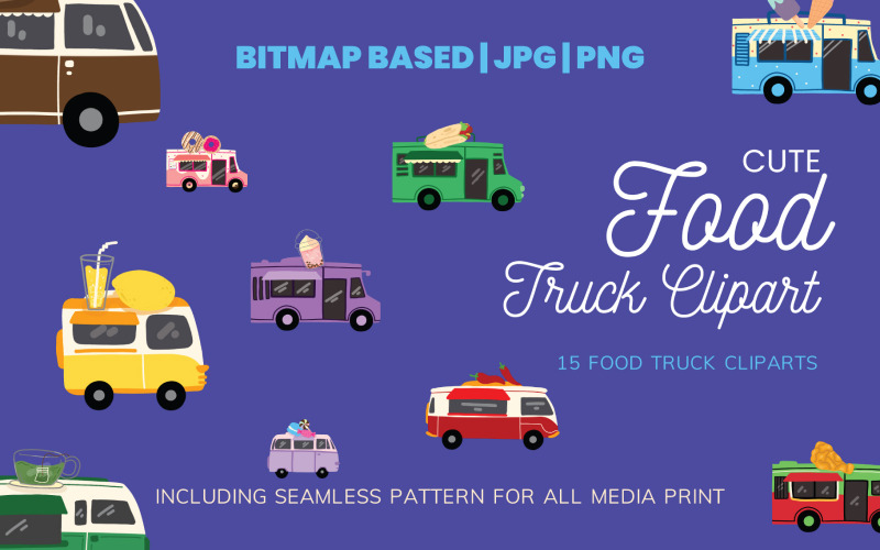 Food Truck 15 Ilustracja Clipart Plus Wzór