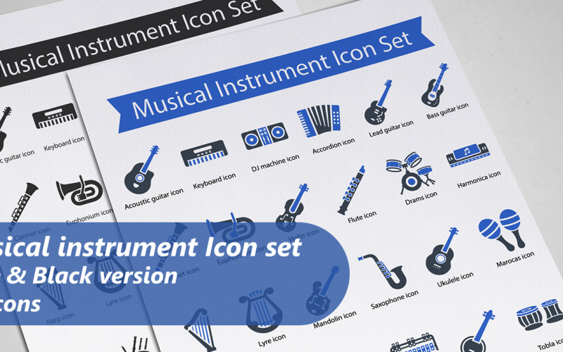 Musikinstrument Ikonuppsättning