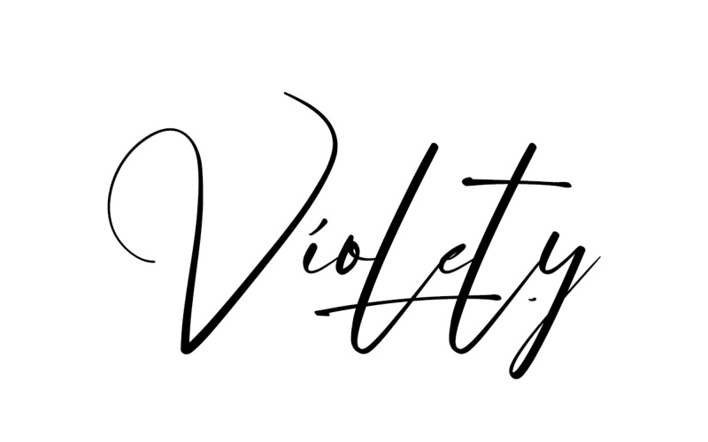 Podpisové písmo Violety Monoline