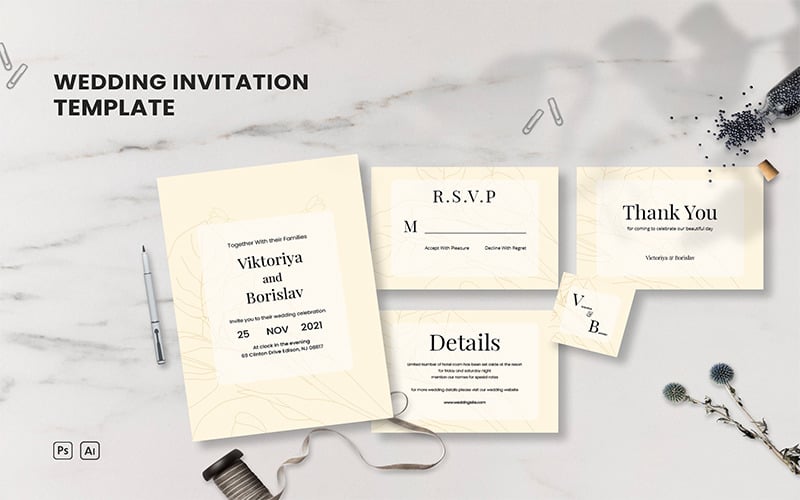 Весільний набір Борислав - Запрошення