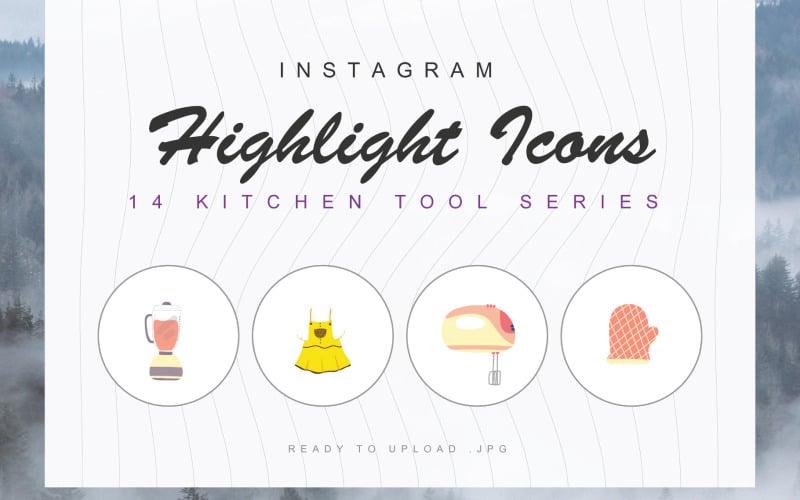 14 Kökverktyg Instagram Highlight Cover Iconset Mall