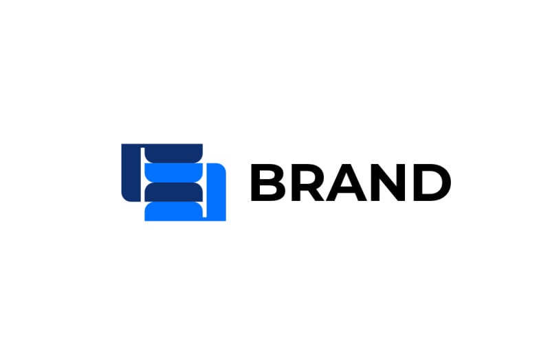 Logo bleu d'entreprise de la lettre S