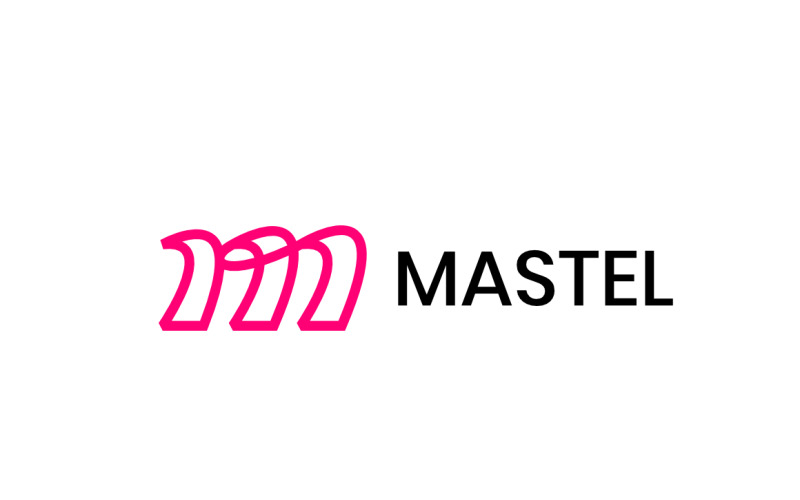 Logotipo Pastel da Letra M Rosa