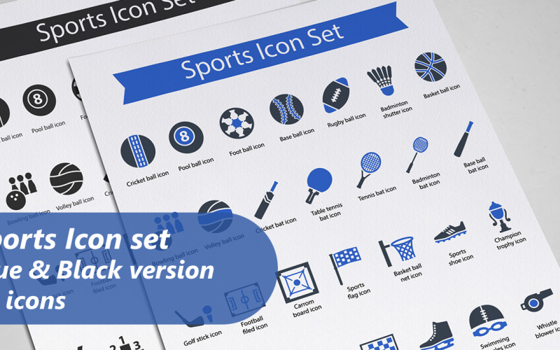 Спортивні гліфи набір іконок