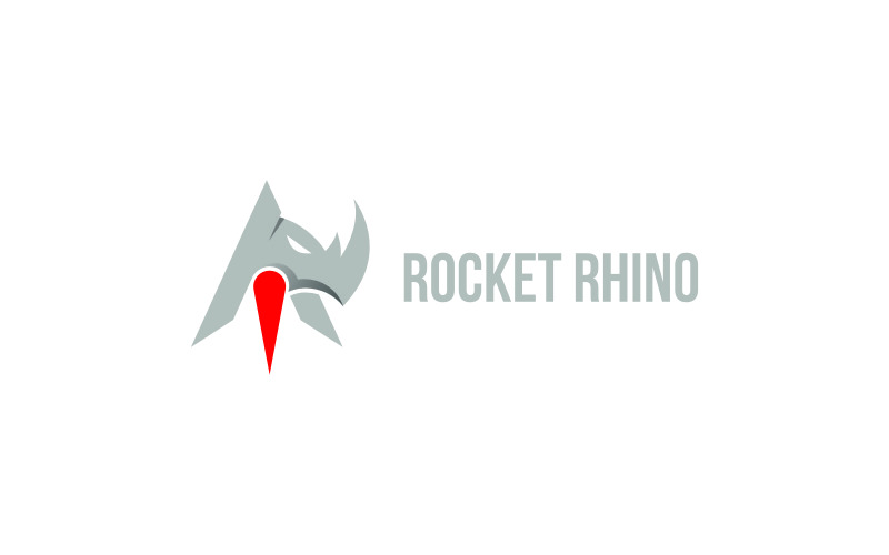 Szablon Logo Rocket Rhino