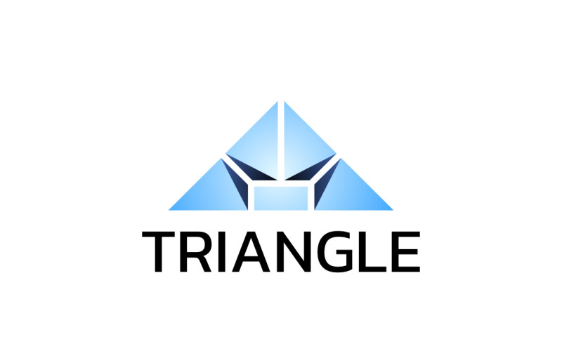 Triangel - Dynamisk futuristisk dimensionslogotyp
