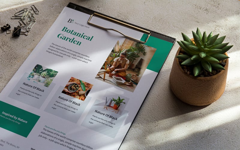 A4 Clipboard Mockup with Natural Light