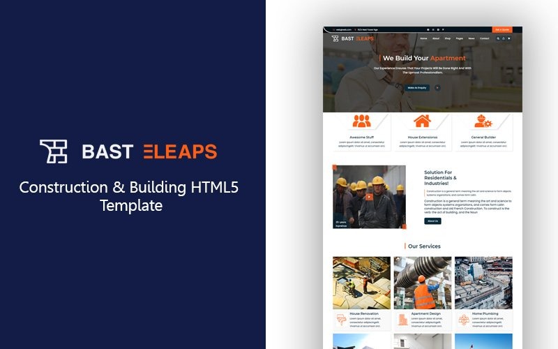Bast Eleaps - 建筑和建筑 HTML5 模板