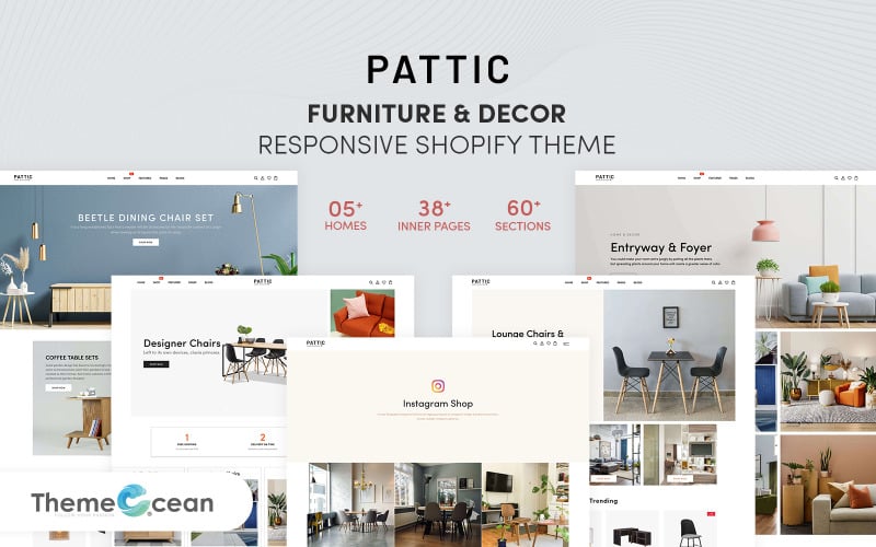 Pattic — Адаптивная Shopify тема для мебели и декора