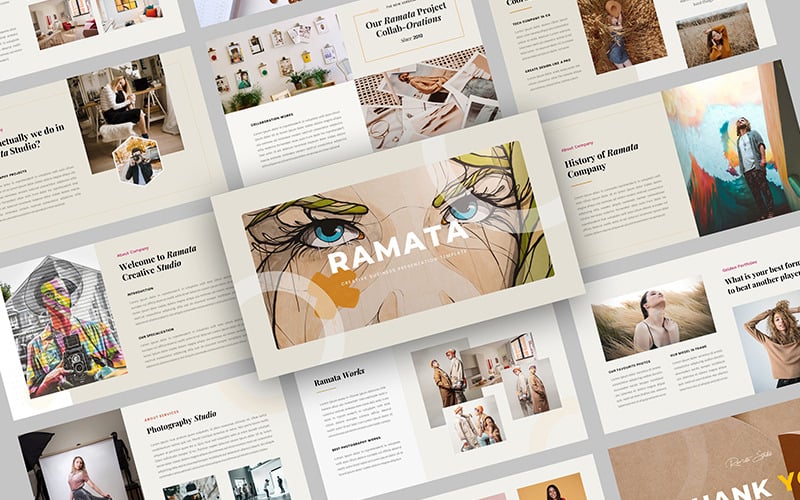 Ramata - Sjabloon voor creatieve zakelijke Google-dia's