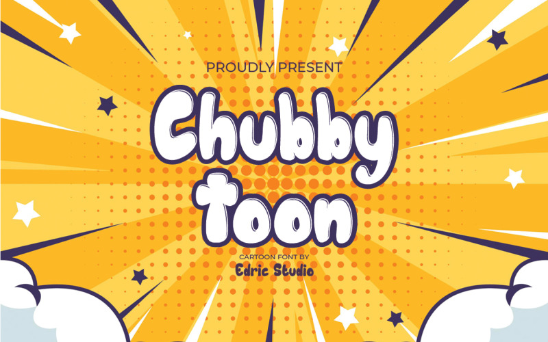 Chubby Toon komiks kreskówka czcionka