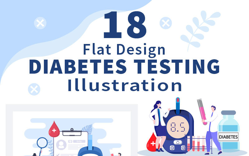 18 Diabetes Testen Gezondheidszorg Illustratie