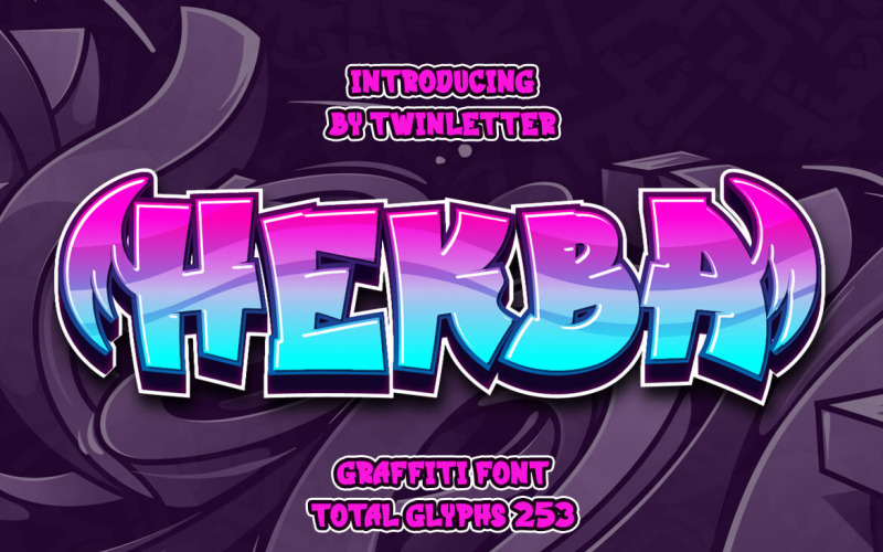 Hekba graffiti-lettertype met prachtig