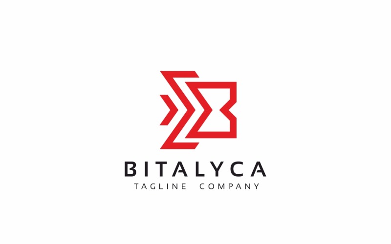 Bitalyca B Letter Logo Sjabloon