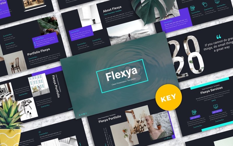 Flexya - Keynote limpio y minimalista