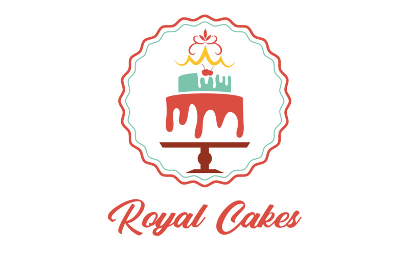 Modèle de logo de gâteaux royaux