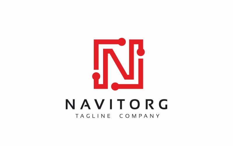 Шаблон логотипа Navitorg N Letter